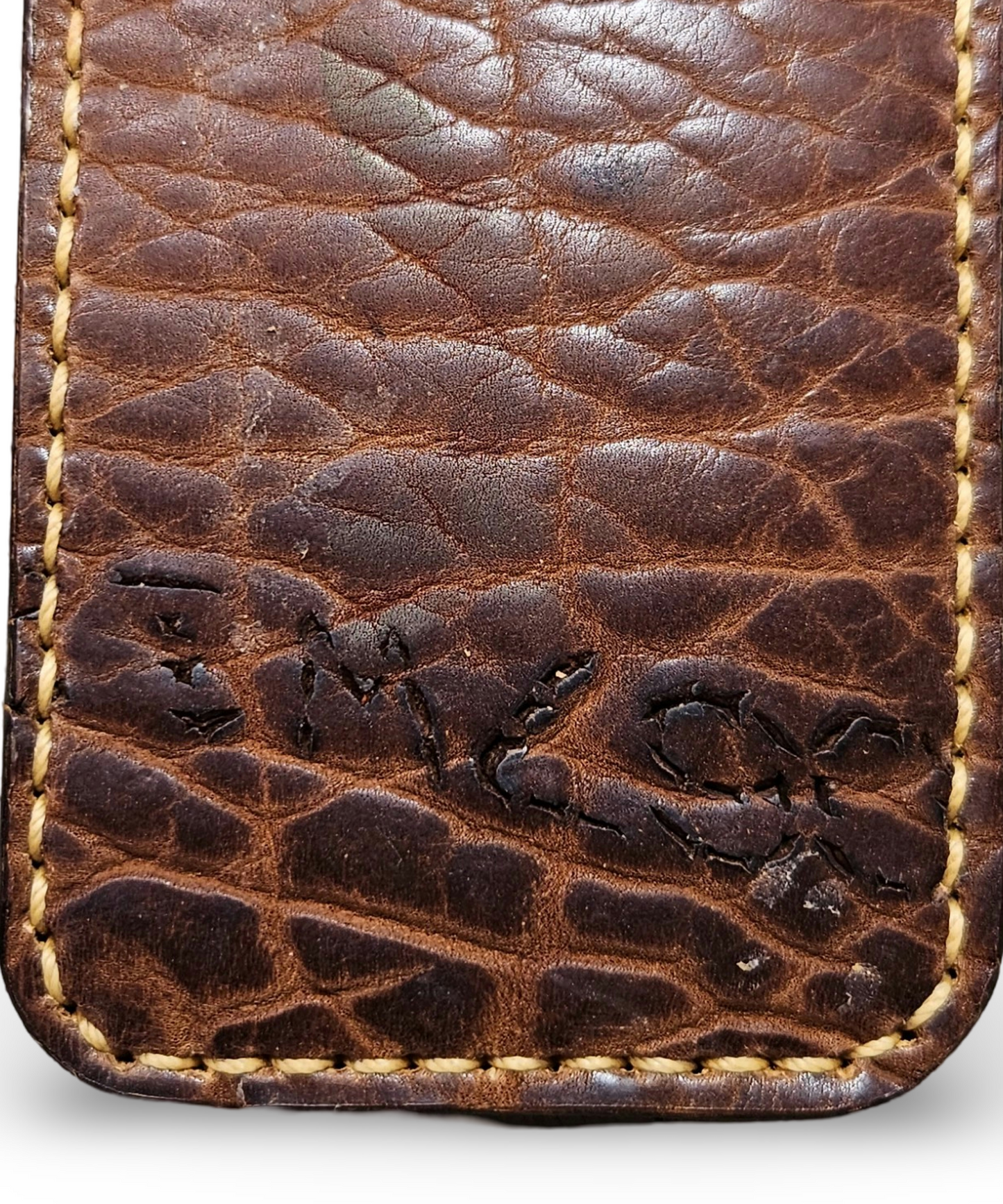 Big Horn Bison Leather Minimalist Wallet - Jones & Co.