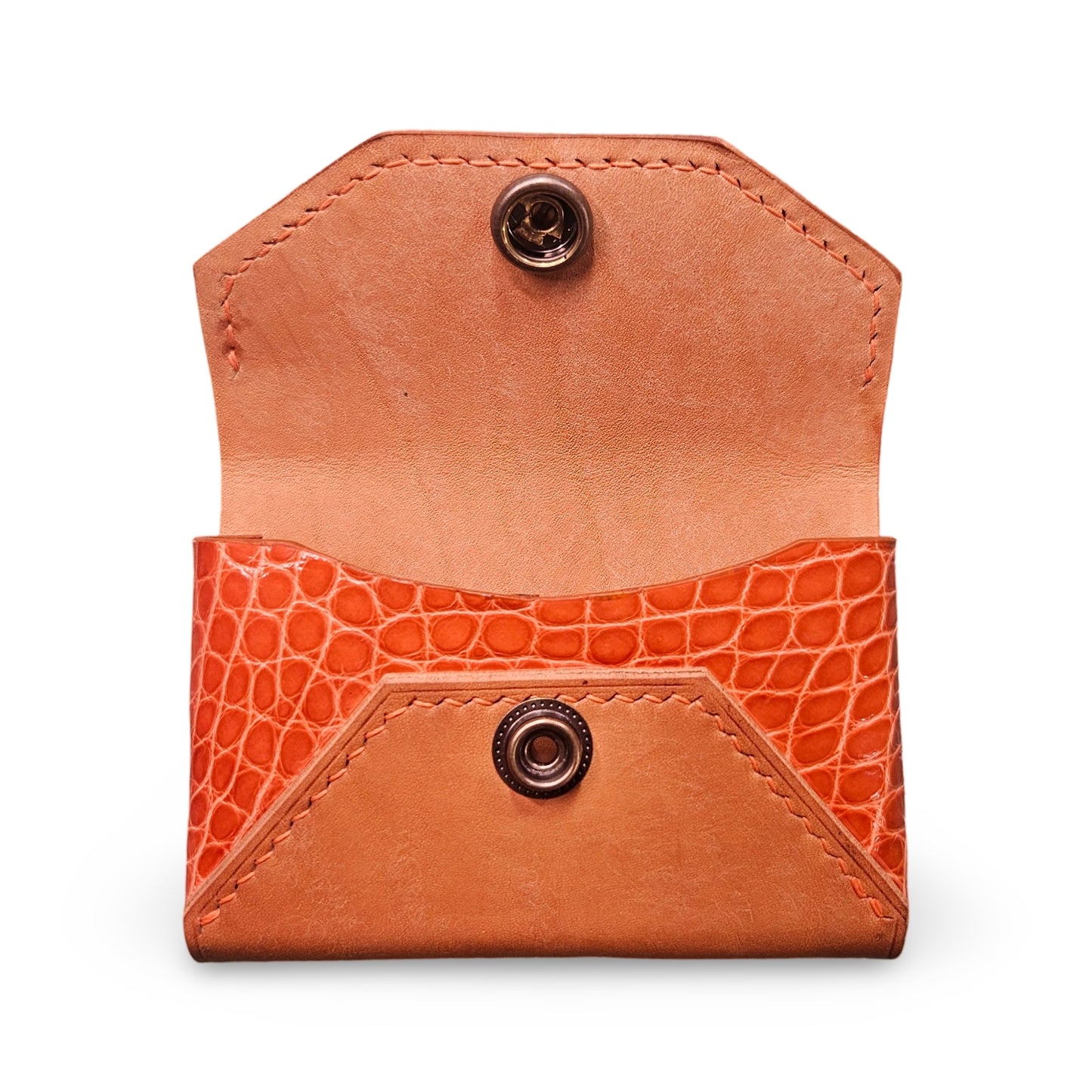 Italian Leather/Crocodile Business Card Holder