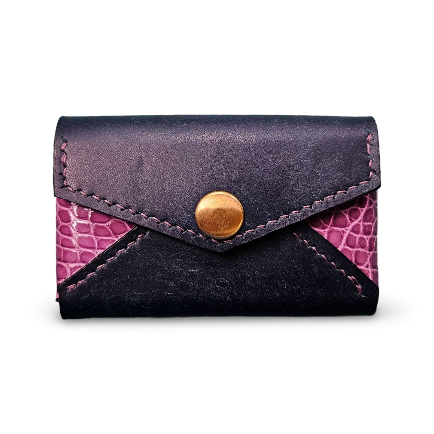 Italian Leather/Crocodile Business Card Holder