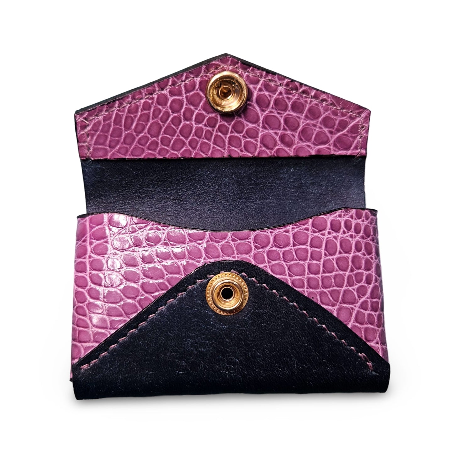 Italian Leather/Crocodile Business Card Holder