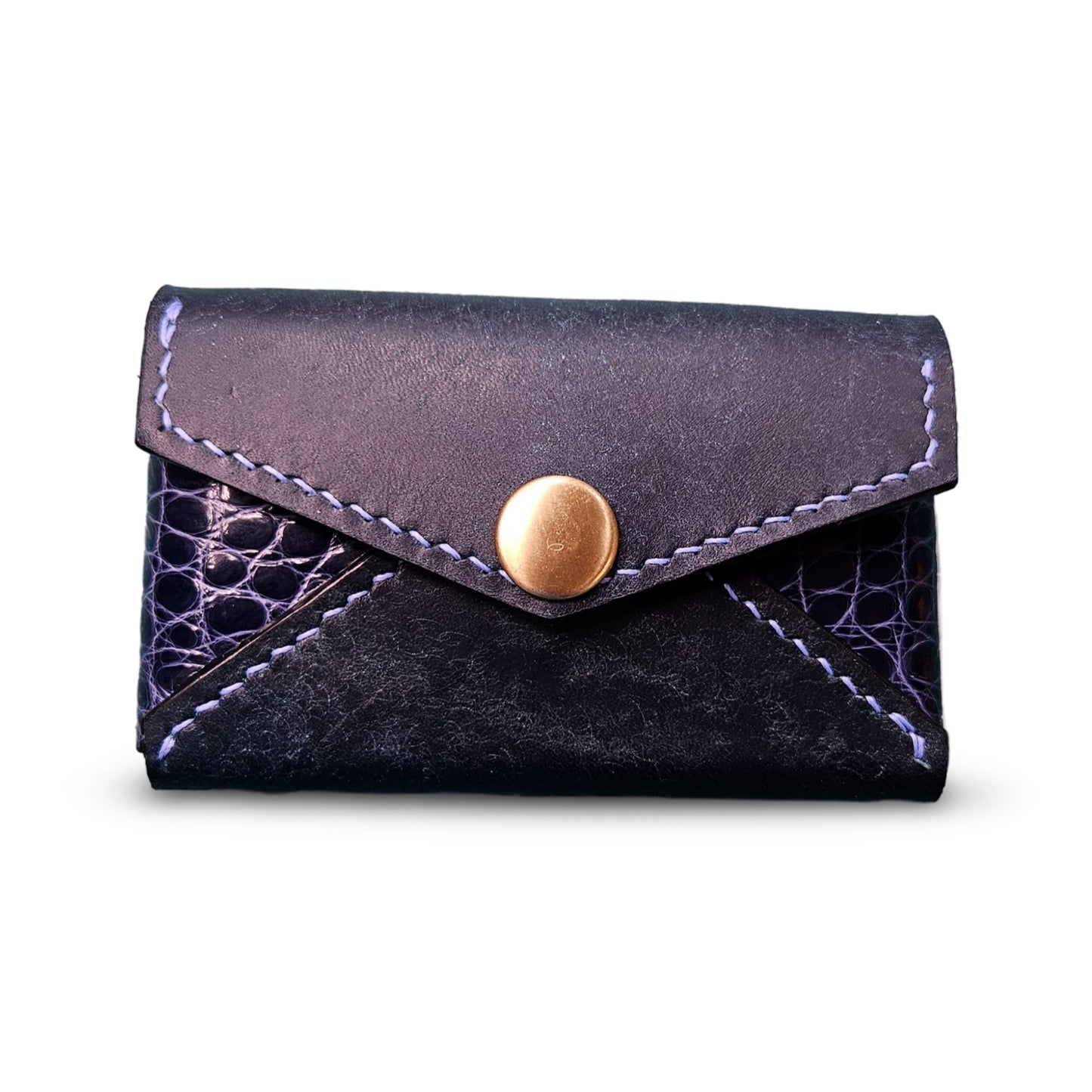 Italian Leather/Crocodile Business Card Holder