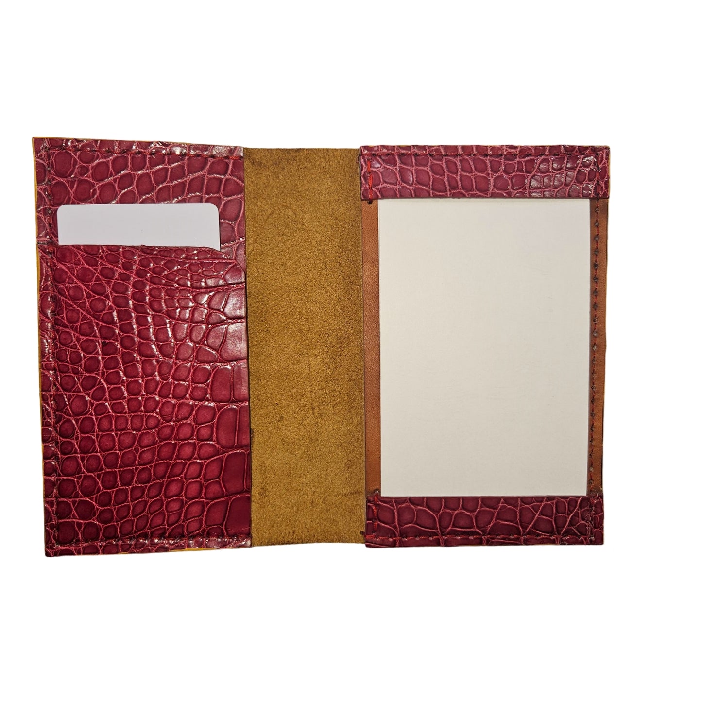 Leather Business Index Card Notepad