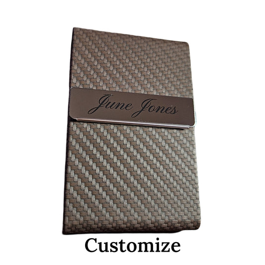 Leatherette Business Card Holder