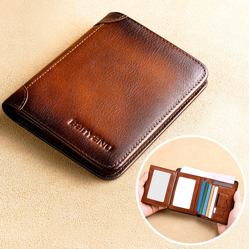 ***PRE-ORDER*** Genuine Cowhide Bifold Wallet