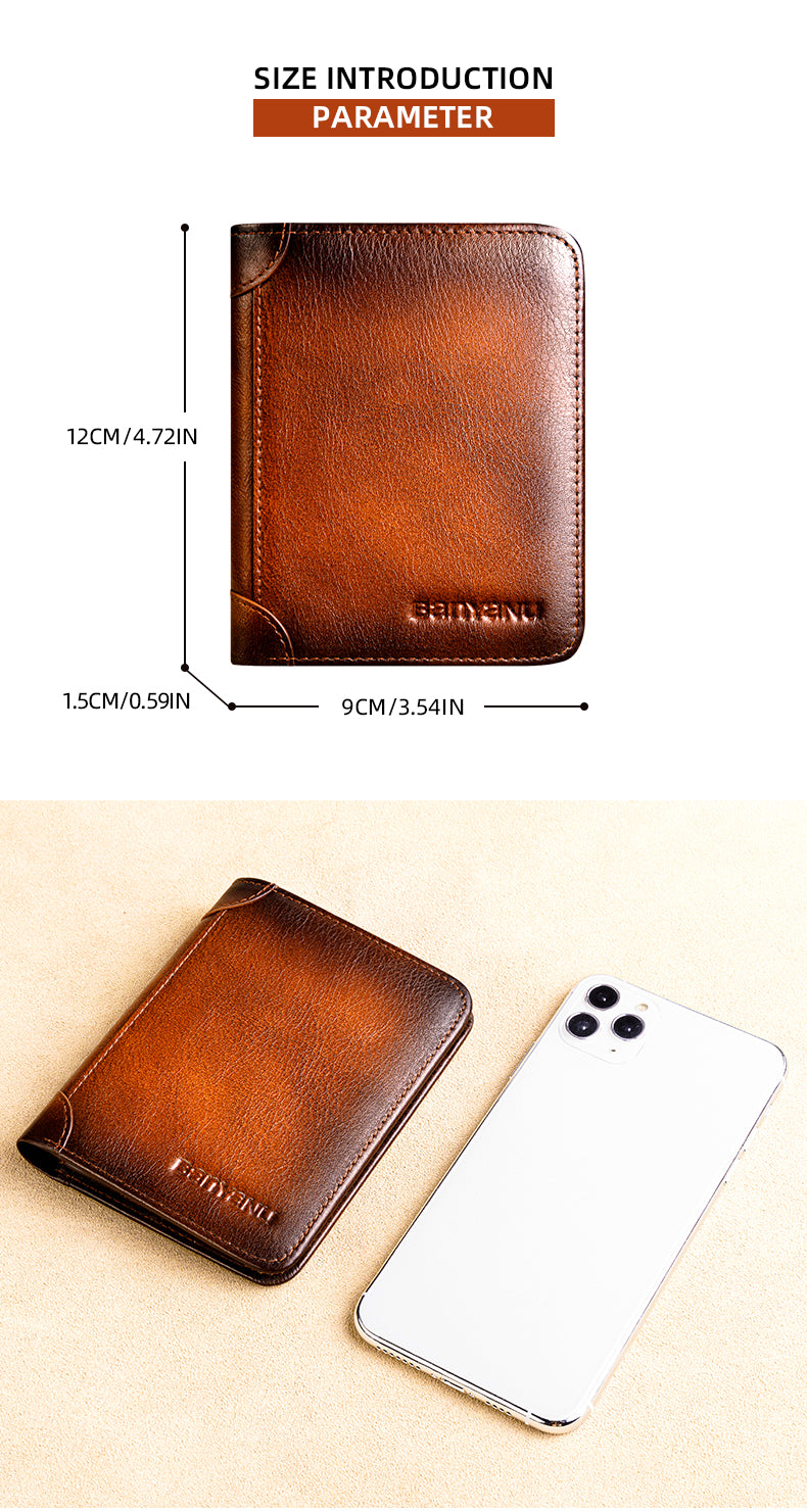 ***PRE-ORDER*** Genuine Cowhide Bifold Wallet