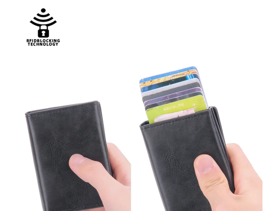 Small RFID Leatherette Pocket Wallet