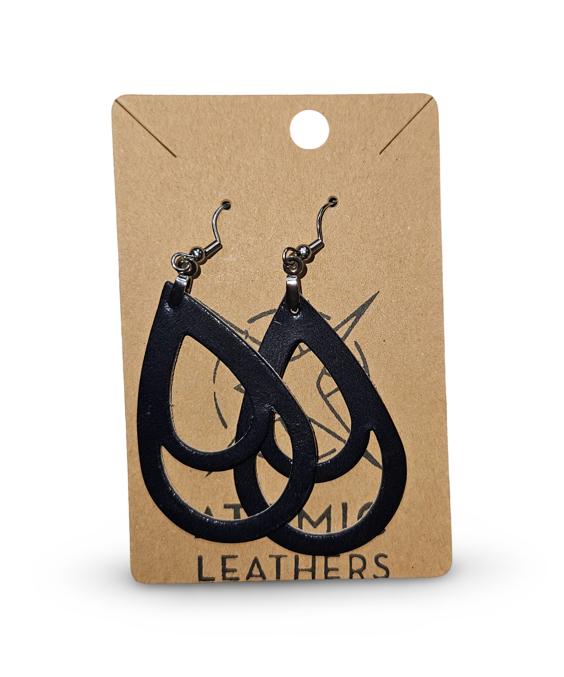 Genuine Leather Earrings Teardrop style - Jones & Co.