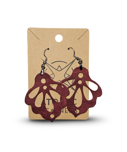 Genuine Leather Earrings Butterfly style - Jones & Co.