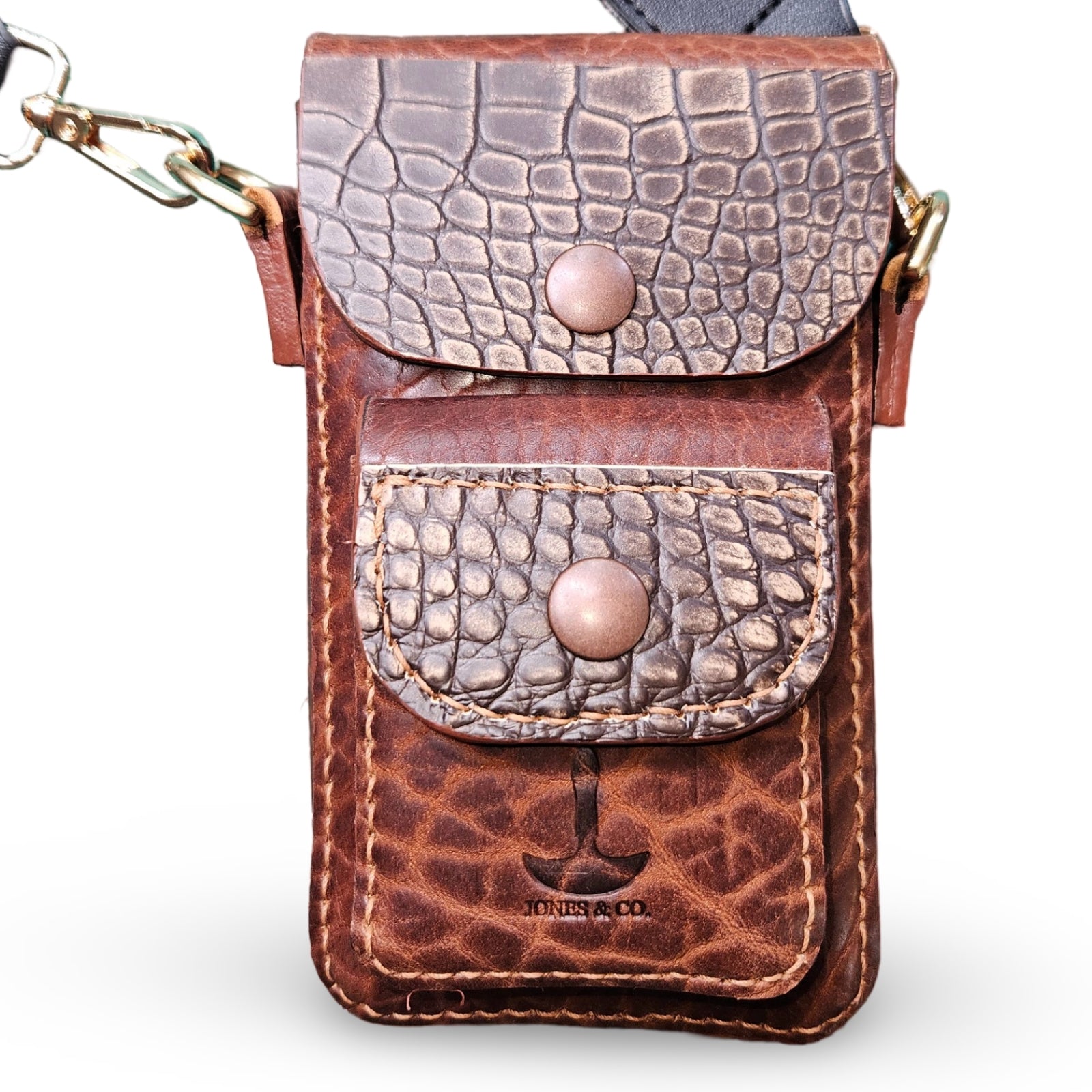 Leather Sling Phone Bag - Jones & Co