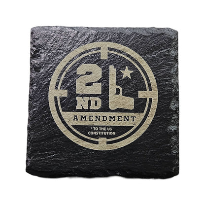 Black Slate Coasters Pre-Engraved