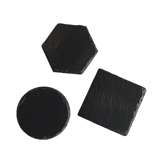 Custom Engrave Black Slate Coasters