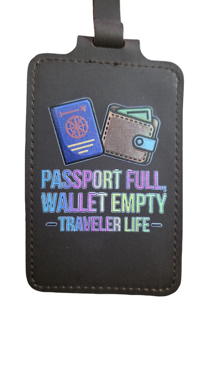 Genuine Leather Luggage Tags UVprinted