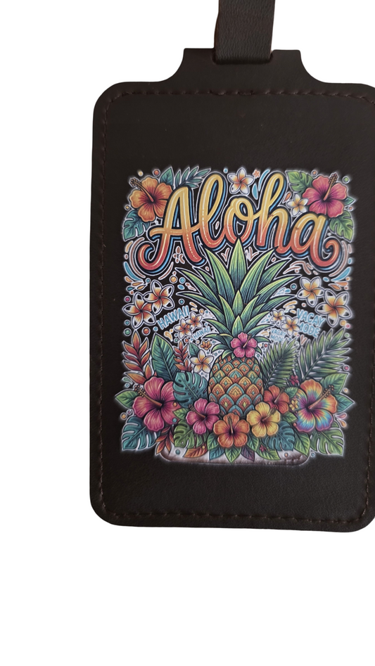 Genuine Leather Luggage Tags UVprinted