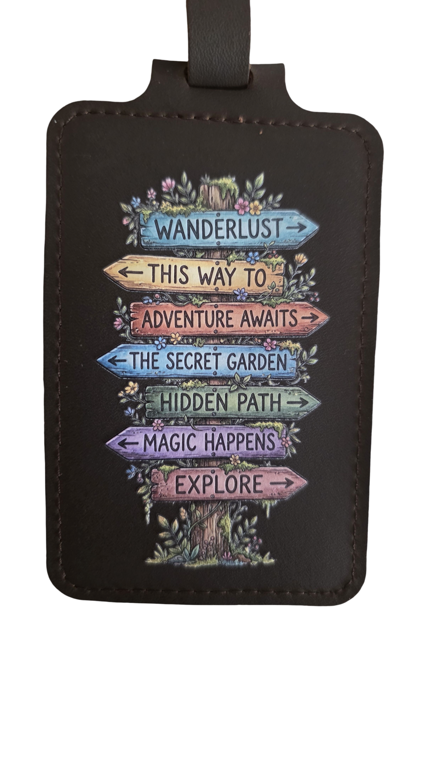 Genuine Leather Luggage Tags UVprinted