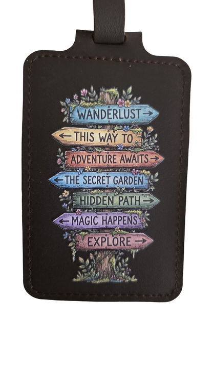 Genuine Leather Luggage Tags UVprinted