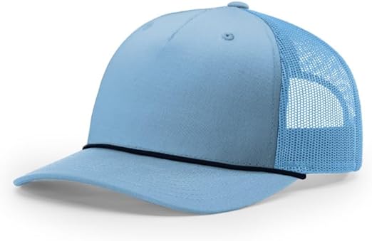 Richardson 112FPR Five Panel Pinch Adjustable Snapback Trucker Hat wBill Rope