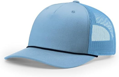 Richardson 112FPR Five Panel Pinch Adjustable Snapback Trucker Hat wBill Rope