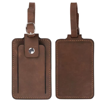 Genuine Leather Luggage Tags UVprinted