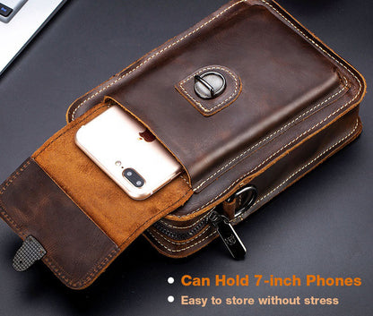 Crazy Horse Leather Belt Bag