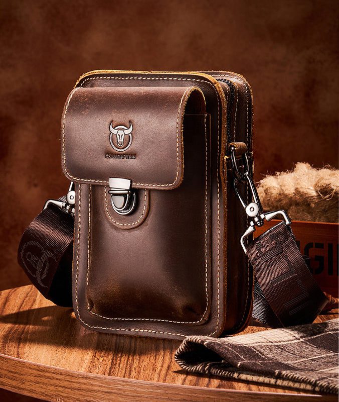 Crazy Horse Leather Belt Bag