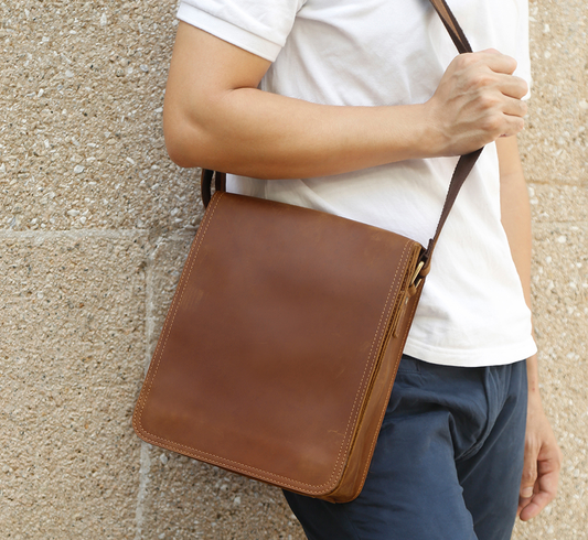 Genuine Crazy Horse (Cow) Leather Crossbody Bag