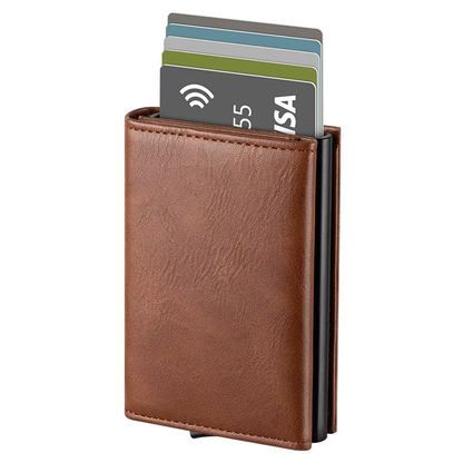 ***PRE-ORDER***Leather Wallet with Pop Up Card Holder