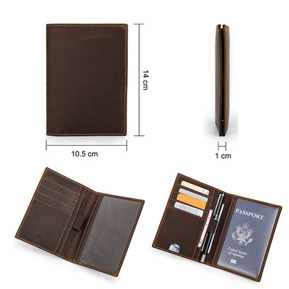 ***PRE-ORDER*** Crazy Horse Leather Travel Wallet Passport Holder w/ RFID Protection