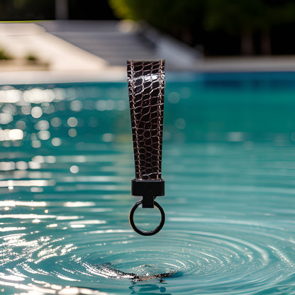 Porosus Crocodile/Leather Loop Keychains - Jones & Co