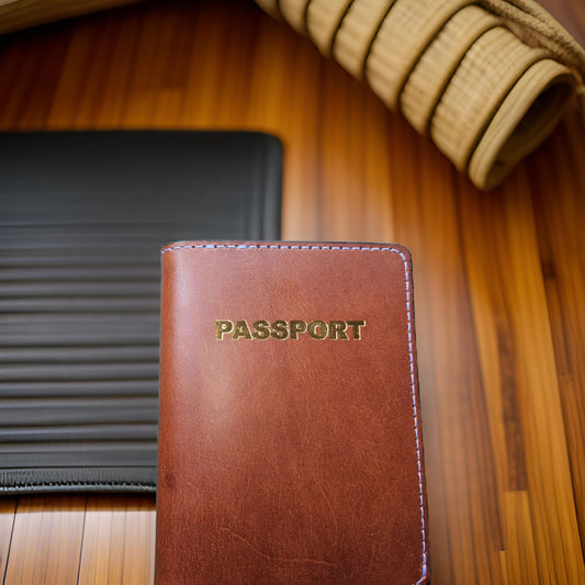 Top Grain Leather Passport Holder