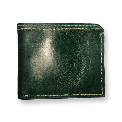 Bifold Leather Wallet - Green