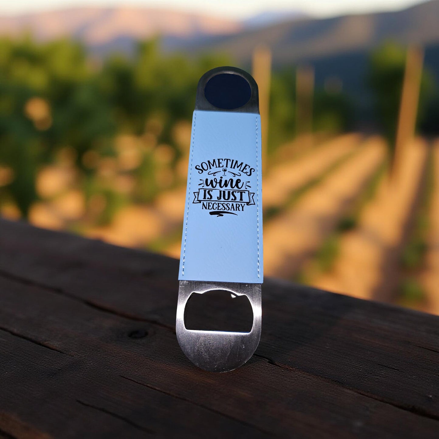 Leatherette wrapped Stainless Steel Bottle Openers