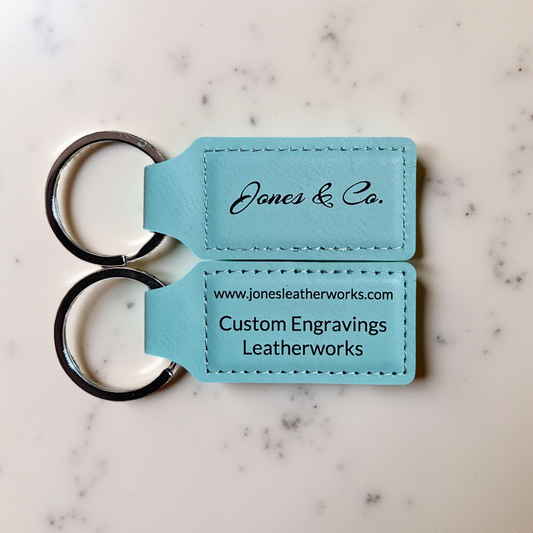 Engravable Leatherette Keychains