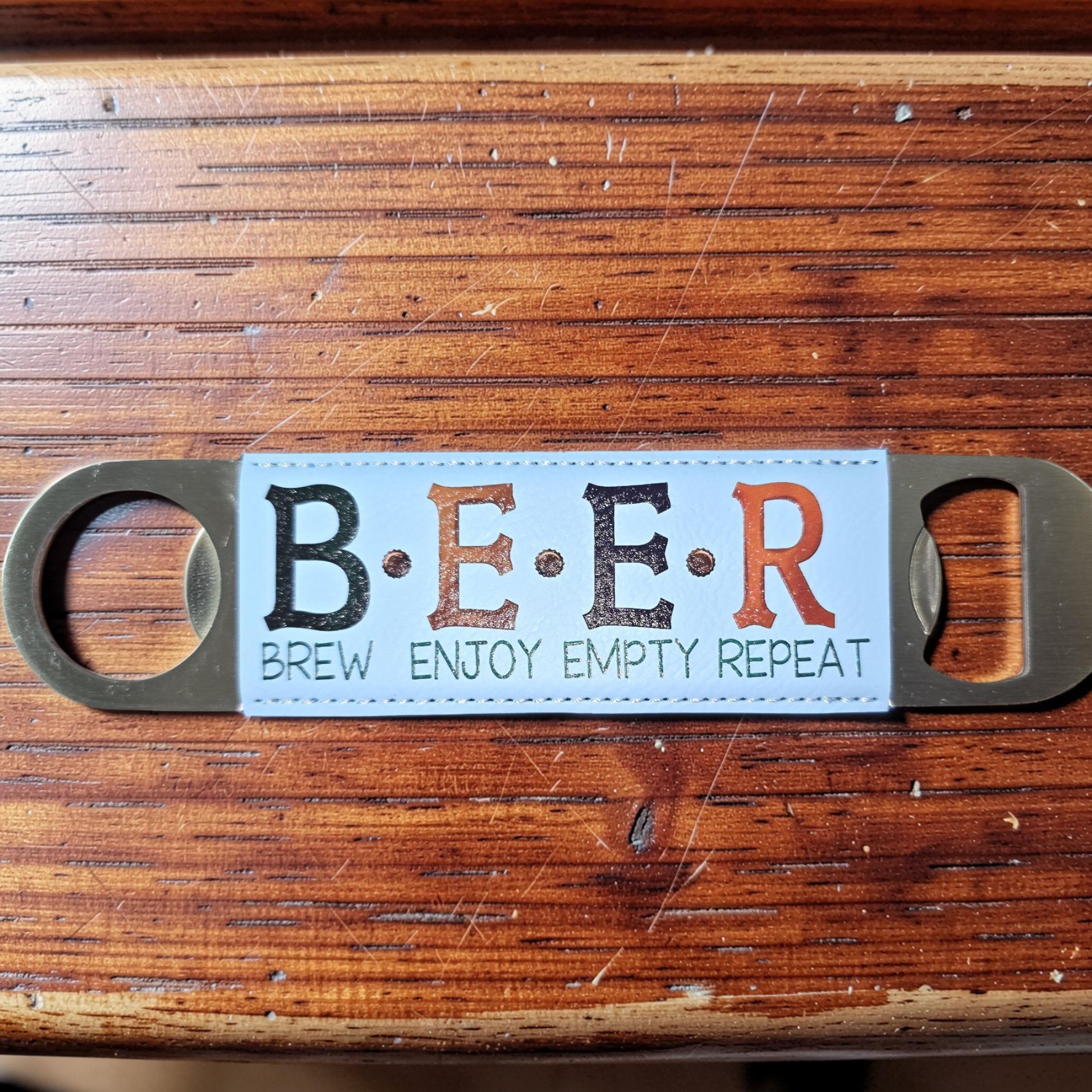 Leatherette wrapped Stainless Steel Bottle Openers
