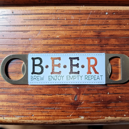 Leatherette wrapped Stainless Steel Bottle Openers
