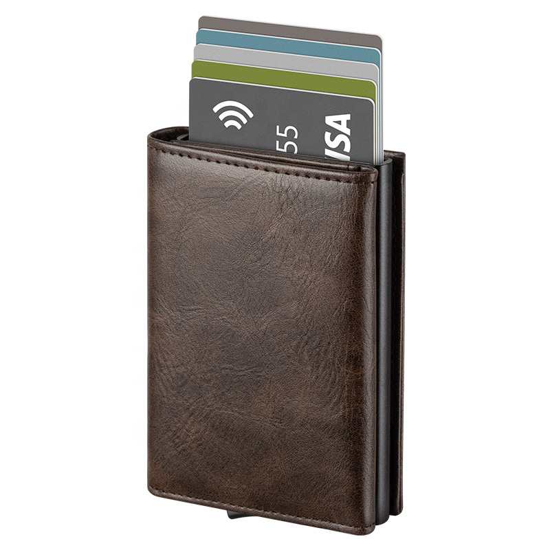 ***PRE-ORDER***Leather Wallet with Pop Up Card Holder