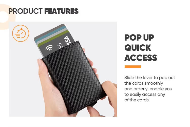 ***PRE-ORDER***Leather Wallet with Pop Up Card Holder