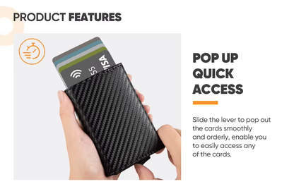 ***PRE-ORDER***Leather Wallet with Pop Up Card Holder