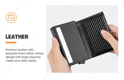 ***PRE-ORDER***Leather Wallet with Pop Up Card Holder