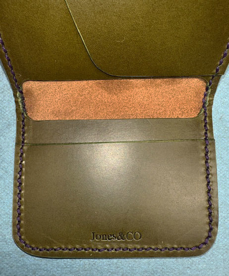 Genuine Leather Wallet -Bifold 2 Toned Color - Jones & Co. Leatherworks