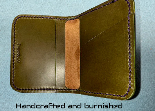 Genuine Leather Wallet -Bifold 2 Toned Color - Jones & Co. Leatherworks