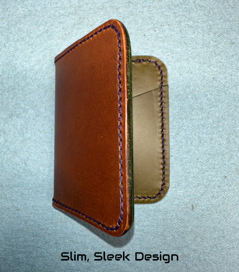 Genuine Leather Wallet -Bifold 2 Toned Color - Jones & Co. Leatherworks